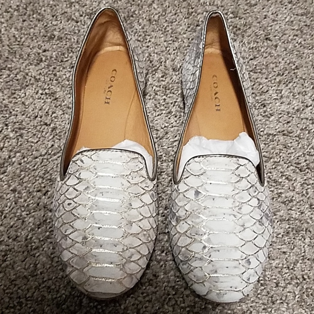 COACH FOIL TIPPED SNAKE SHOES